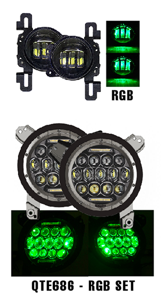 Quake LED Headlight Assembly, Tempest Series, LED Bulb, Projector Beam Headlights/ Fog Beam Fog Lights – QTE686