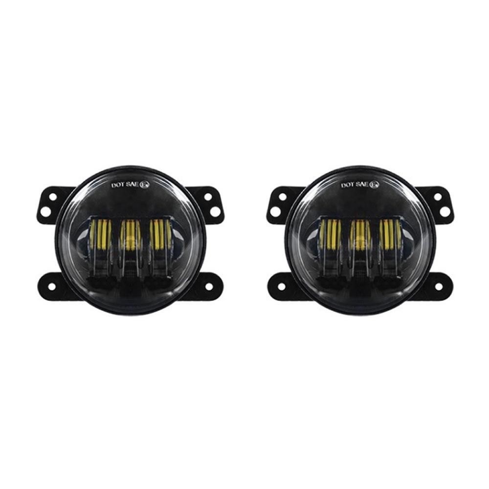 Quake LED Driving/ Fog Light, Tempest Series, LED Bulb, Clear/ Rgb Accent LED, 4 Inch Round, 30 Watt Bulbs Amp Draw 0.8 Amp, Clear Lens – QTE904