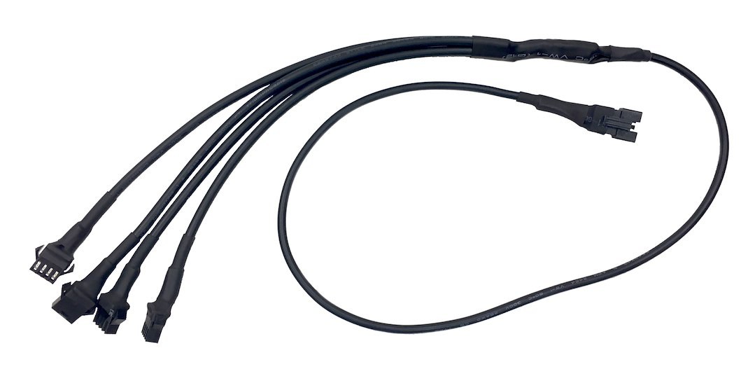Quake LED Multi Purpose Light Controller Wiring Harness, For Use with Quake LED Accent Pods/ Accent Light Bars, 1 to 4 Splitter Wire – QW843