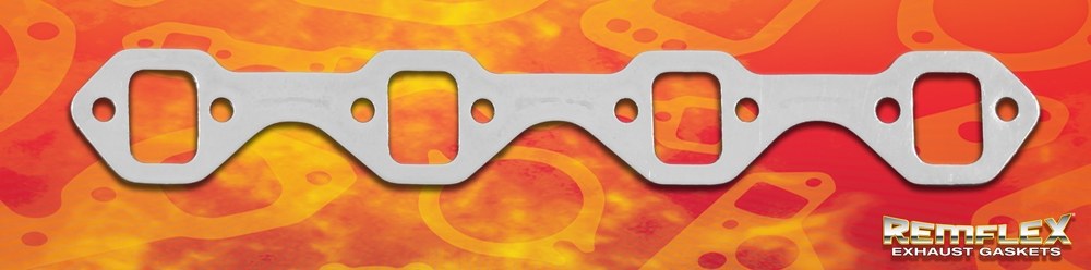Remflex Exhaust Header Gasket, Flexible Graphite, Set of 2, 1-1/8 Inch X 1-1/2 Inch Square Port Size – 3003