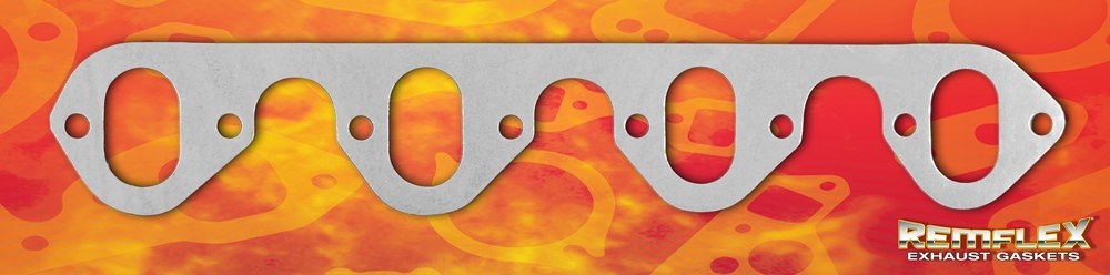 Remflex Exhaust Header Gasket, Flexible Graphite, Set of 2, 1-1/4 Inch X 2-3/32 Inch Oval Port Size – 3010