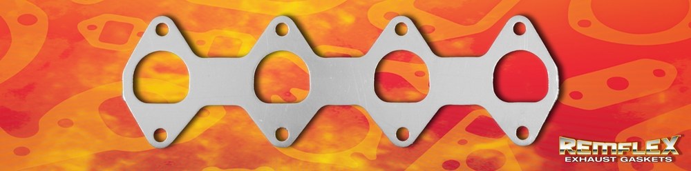Remflex Exhaust Header Gasket, Flexible Graphite, Set of 2, 1-13/16 Inch X 1-11/16 Inch D-Shaped Port Size – 3027