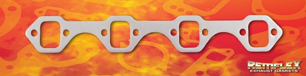 Remflex Exhaust Header Gasket, Flexible Graphite, Set of 2, 1-1/4 Inch X 1-5/8 Inch Square Port Size – 3028