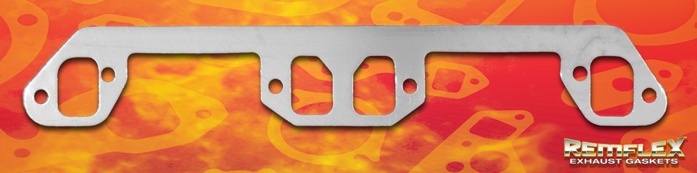 Remflex Exhaust Header Gasket, Flexible Graphite, Set of 2, 1-7/32 Inch X 1-25/32 Inch Square End Port Size – 6004