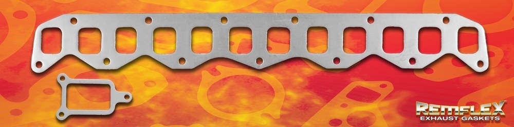 Remflex Exhaust Header Gasket, Flexible Graphite, Set of 2, 1-3/32 Inch X 1-7/16 Inch Square Port Size – 6008
