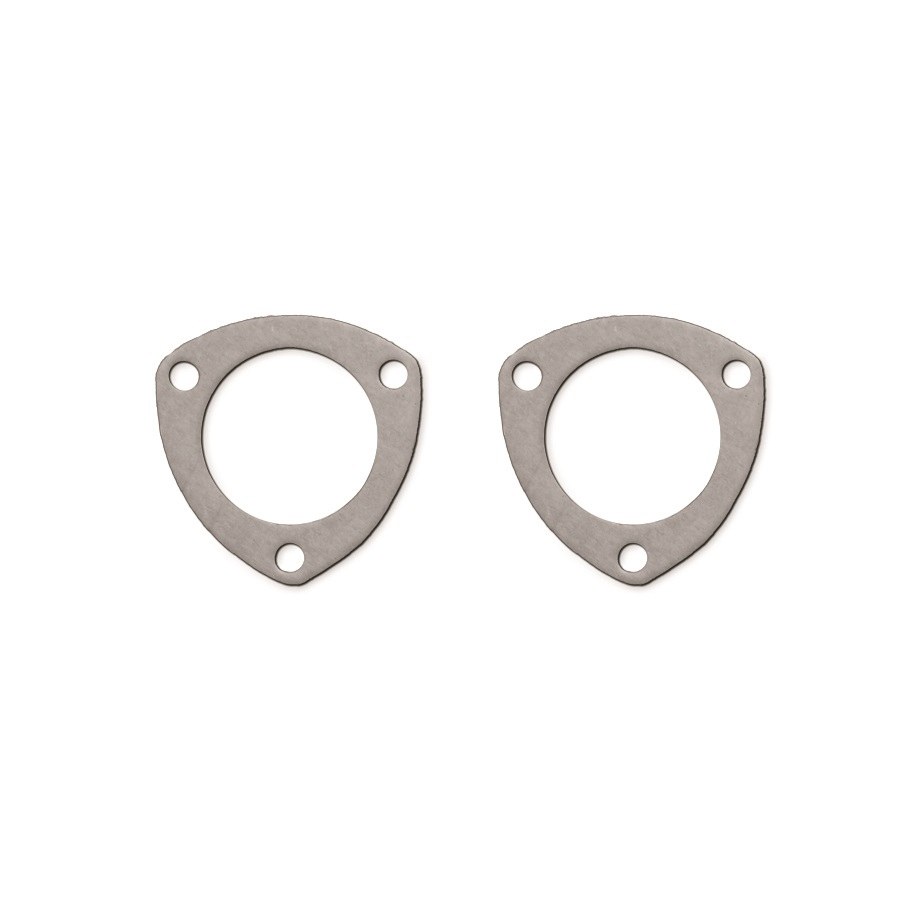 Remflex Exhaust Header Collector Gasket, 2-1/2 Inch Pipe Diameter, Triangle, Three Bolt 3-1/32 Inch Circle, Flexible Graphite – 8001
