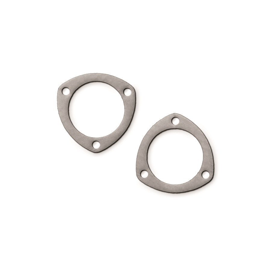 Remflex Exhaust Header Collector Gasket, 3 Inch Pipe Diameter, Triangle, Three Bolt 3-3/8 Inch Circle, Flexible Graphite – 8002