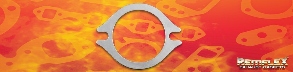 Remflex Exhaust Header Collector Gasket, 3 Inch Pipe Diameter, Circle, Two Bolt, Flexible Graphite – 8007