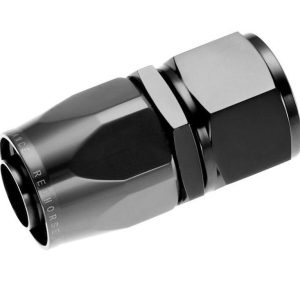 Redhorse Performance Hose End Fitting, 1000 Series, -8 AN Hose, -8 AN Outlet, Straight, Anodized, Black, Aluminum, Single – 1000-08-2