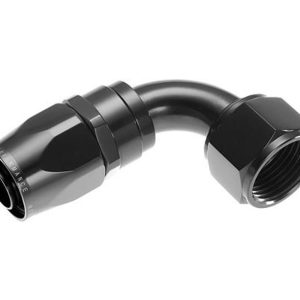 Redhorse Performance Hose End Fitting, 1090 Series, -8 AN Hose, -8 AN Outlet, 90 Degree, Anodized, Black, Aluminum, Single – 1090-08-2