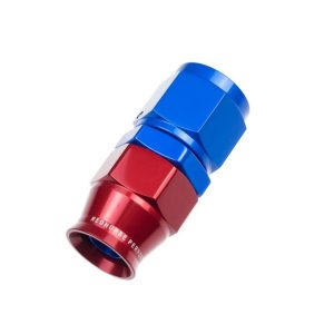 Redhorse Performance Hose End Fitting, 1200 Series, -8 AN Hose, -8 AN Outlet, Straight, PTFE, Reusable, Anodized, Blue/ Red, Aluminum – 1200-08-1