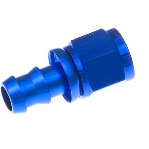 Redhorse Performance Hose End Fitting, 2000 Series, 1/2 Inch Hose, -8 AN Outlet, Straight, Anodized, Red/ Blue, Aluminum, Single – 2000-08-1