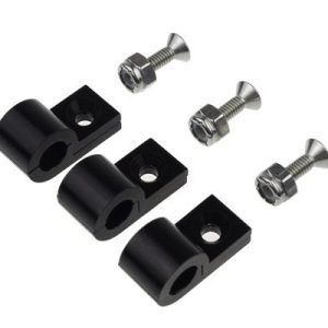 Redhorse Performance Brake Line Mounting Clamp, 5/16 Inch, Aluminum, Black, Set of 6 – 320-516-2