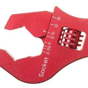 Redhorse Performance AN Fitting Wrench, Adjustable -3AN to -16AN, Anodized, Aluminum, Red, Single – 5316-3