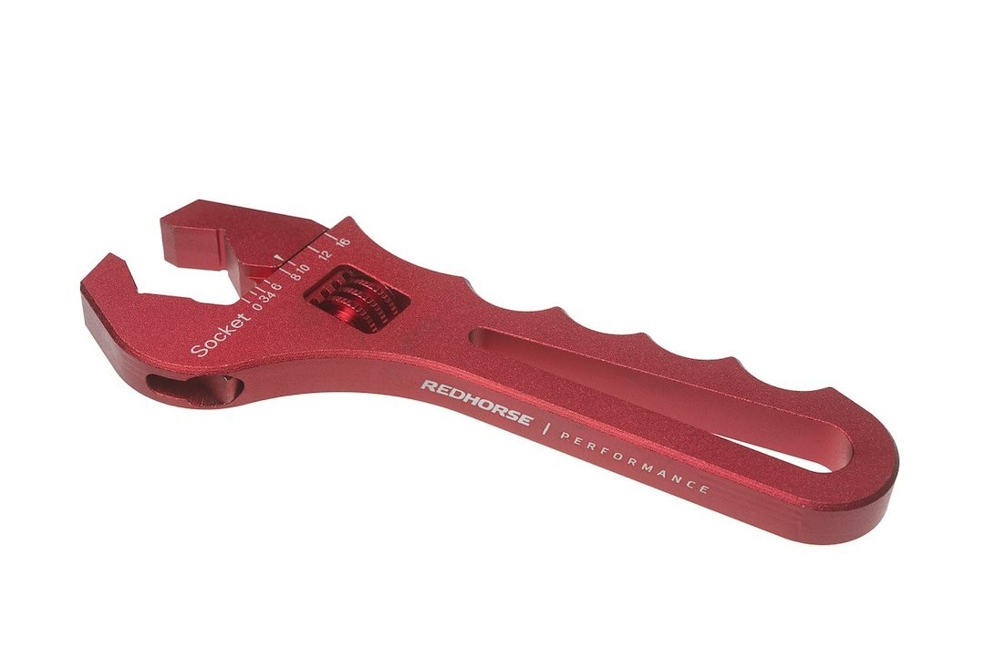 Redhorse Performance AN Fitting Wrench, Adjustable -3AN to -16AN, Anodized, Aluminum, Red, Single – 5316-3