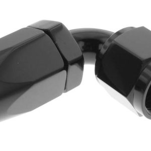 Redhorse Performance Hose End Fitting, 6090 Series, -10 AN Hose, -10 AN Outlet, 90 Degree, Anodized, Black, Aluminum, Single – 6090-10-2