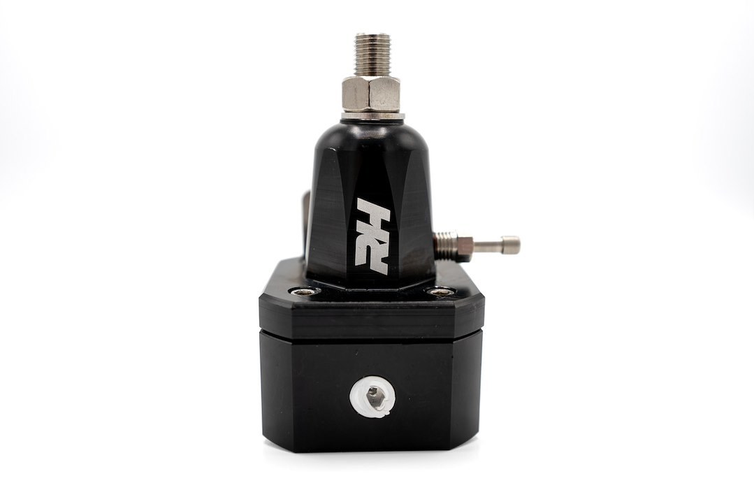 Redhorse Performance Fuel Pressure Regulator, 40-75 PSI, -6 AN ORB Inlet/ Outlet, 1/8 Inch NPT Gauge Port, Black – 7910-06-2
