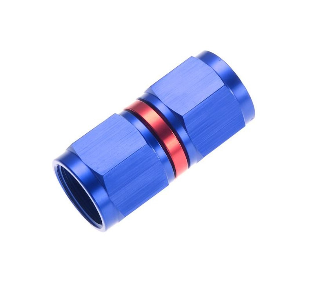 Redhorse Performance Coupler Fitting, 8100 Series, -4 AN Female, Straight, Without O-Ring, Aluminum, Blue, Single – 8100-04-1