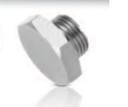 Redhorse Performance Fitting Plug/ Fitting Cap, 814 Series, -6 AN/ O-Ring Port Plug, Anodized, Clear, Aluminum, Single – 814-06-5