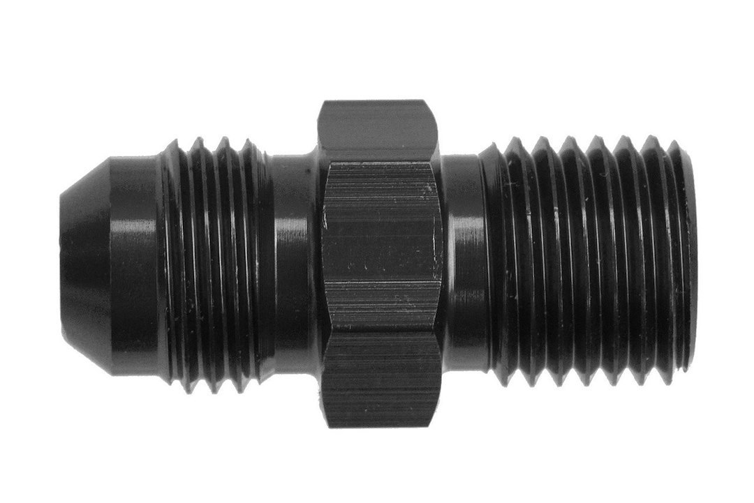 Redhorse Performance Adapter Fitting, 8161 Series, -6 AN to 14 Millimeter X 1.50, Anodized, Black, Aluminum, Single – 8161-06-14-2