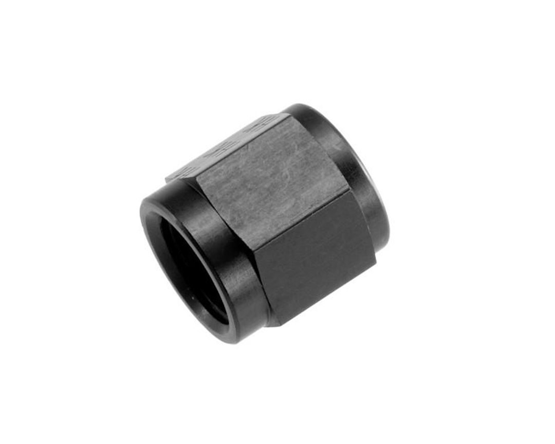 Redhorse Performance Tube End Fitting Nut, 818 Series, -6 AN Hose End to 3/8 Inch Line, Black, Aluminum, Set of 2 – 818-06-2