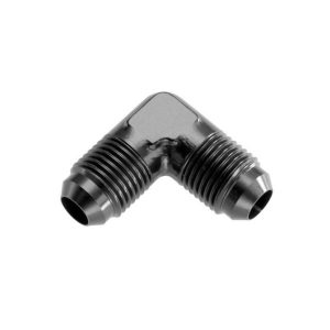 Redhorse Performance Coupler Fitting, 821 Series, -06 AN Male, 90 Degree Elbow, Without O-Ring, Aluminum, Black, Single – 821-06-2