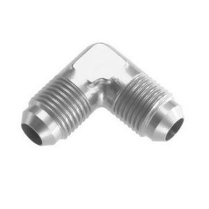 Redhorse Performance Coupler Fitting, 821 Series, -08 AN Male, 90 Degree Elbow, Without O-Ring, Aluminum, Clear, Single – 821-08-5