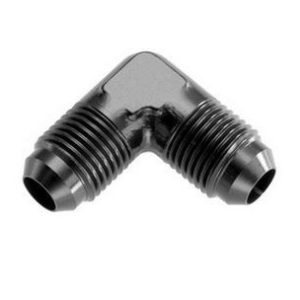 Redhorse Performance Coupler Fitting, 821 Series, -12 AN Male, 90 Degree Elbow, Without O-Ring, Aluminum, Black, Single – 821-12-2
