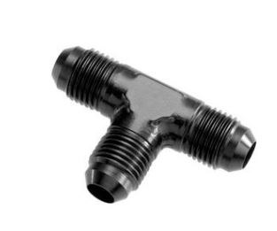 Redhorse Performance Adapter Fitting, -03 AN Male Flare Tee, Anodized, Black, Aluminum, Single – 824-03-2