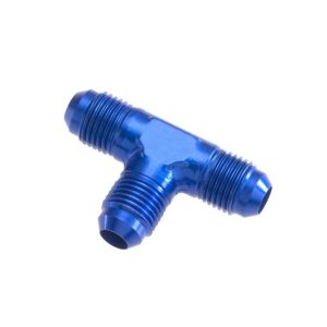 Redhorse Performance Adapter Fitting, -06 AN Male to -06 JIC Flare Tee, Anodized, Blue, Aluminum, Single – 824-06-1