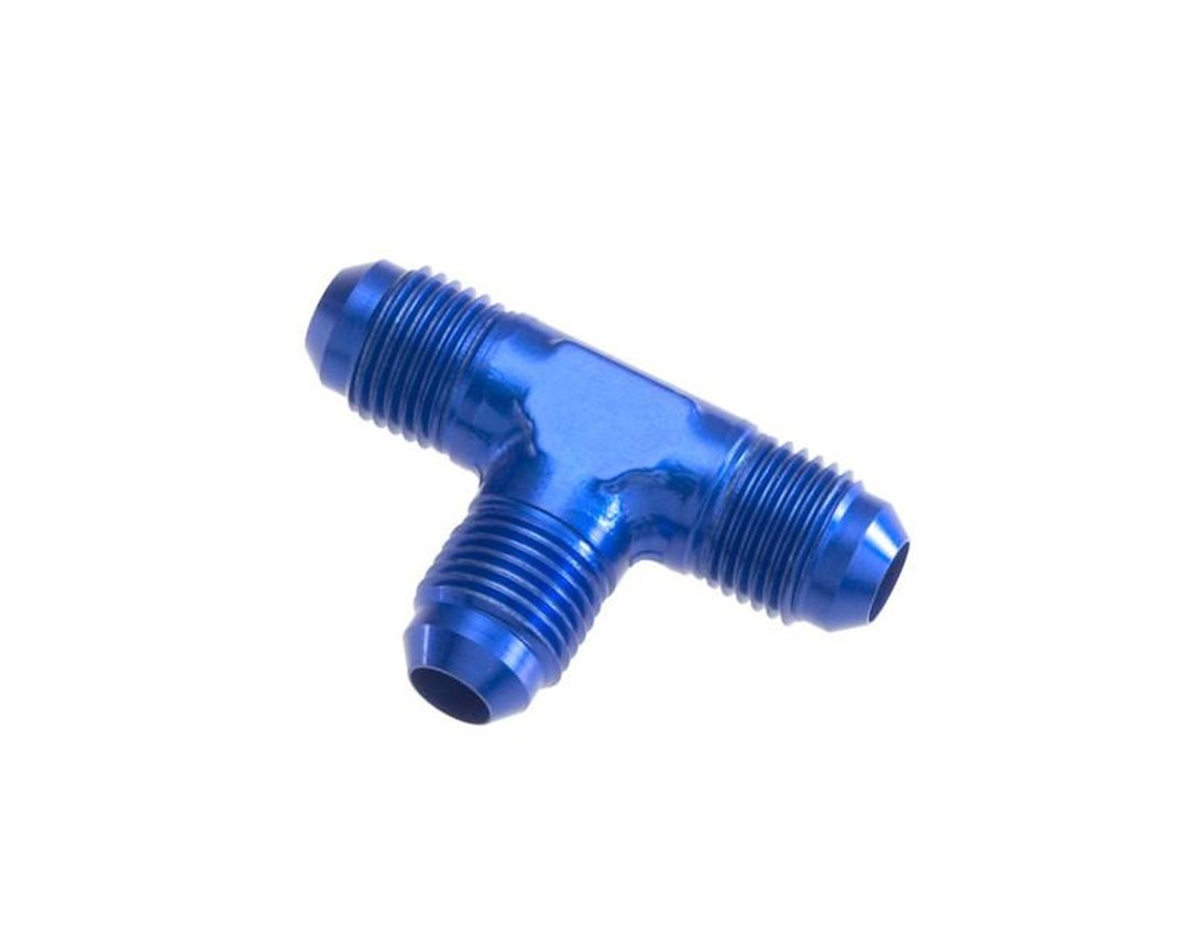Redhorse Performance Adapter Fitting, -06 AN Male to -06 JIC Flare Tee, Anodized, Blue, Aluminum, Single – 824-06-1