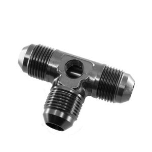 Redhorse Performance Coupler Fitting, -08 AN Male Flare, Tee, With 1/8 Inch NPT Port, Black – 8248-08-2