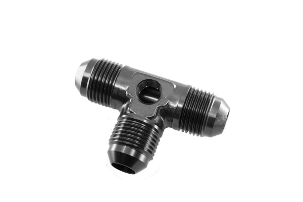 Redhorse Performance Coupler Fitting, -08 AN Male Flare, Tee, With 1/8 Inch NPT Port, Black – 8248-08-2