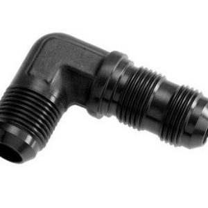 Redhorse Performance Coupler Fitting, 833 Series, -03 AN Male, 90 Degree, Without O-Ring, Aluminum, Black, Single – 833-03-2