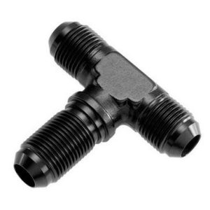 Redhorse Performance Coupler Fitting, 834 Series, -03 AN Male Tee, Without O-Ring, Aluminum, Black, Single – 834-03-2