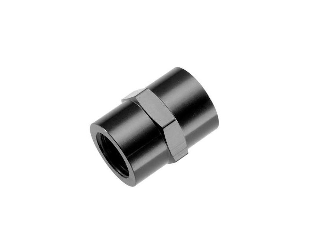 Redhorse Performance Coupler Fitting, 910 Series, 1/8 NPT Female, Straight, Without O-Ring, Aluminum, Black, Single – 910-02-2
