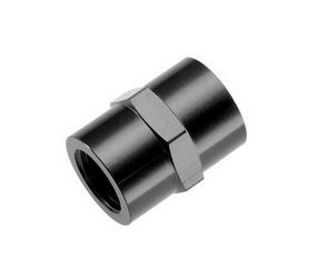 Redhorse Performance Coupler Fitting, 910 Series, 3/8 NPT Female, Straight, Without O-Ring, Aluminum, Black, Single – 910-06-2