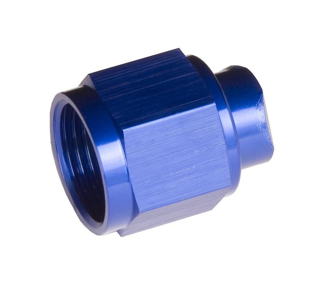 Redhorse Performance Fitting Plug/ Fitting Cap, 929 Series, -10 AN Threaded Cap, Anodized, Blue, Aluminum, Single – 929-10-1