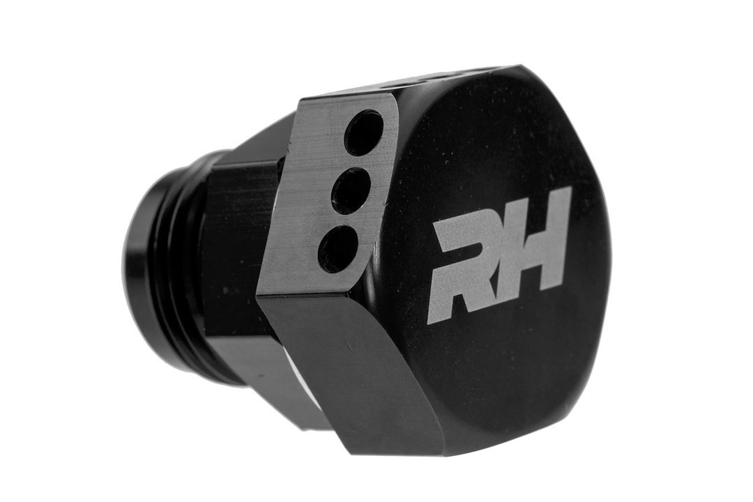 Redhorse Performance Valve Cover Breather Baffle, -12 AN Male, Black – 12/2/9832