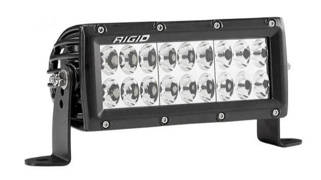 Rigid Industries Light Bar, E2 Series, LED, 6 Inch Length, 12 Clear Bulb, 160 Watt/ 11.43 Amp Draw, Driving Beam, 14256 Raw Lumens – 175613