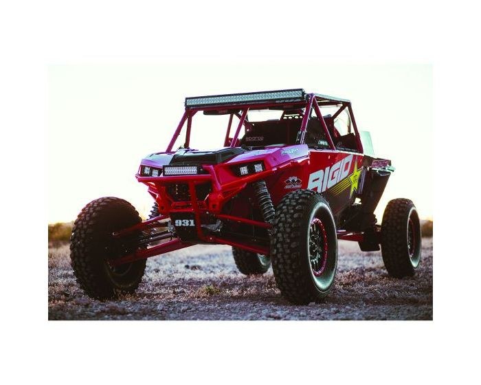 Rigid Industries Light Bar, E2 Series, LED, 10 Inch Length, 20 Clear Bulb, 174 Watt/ 12.43 Amp Draw, Spot/ Driving Combo Beam – 178313