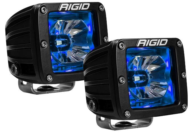 Rigid Industries Driving/ Fog Light, Radiance, LED Bulb, Clear LED Bulb with Blue Backlighting, 3 Inch Square, 15 Watt Bulbs Amp Draw 1 Amp – 20201