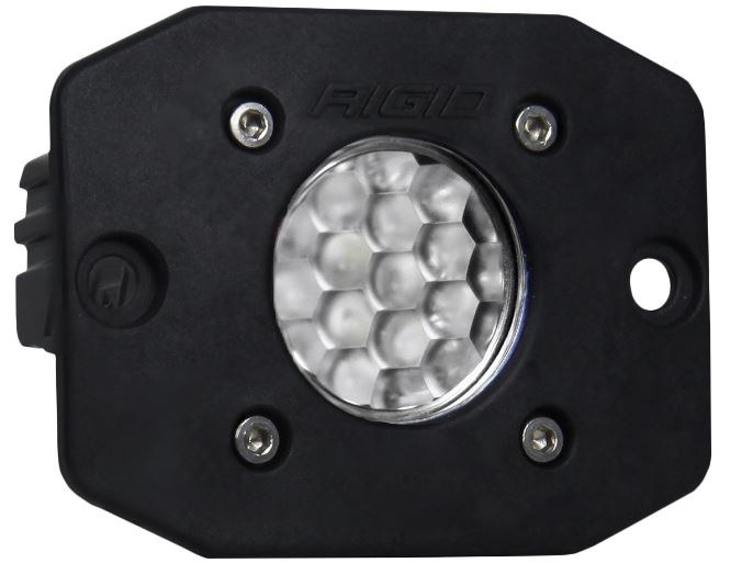 Rigid Industries Driving/ Fog Light, Ignite ™, LED Bulb, Clear Bulbs, 1.4 Inch Square, 12 Watt Bulbs Amp Draw 0.85 Amp, Hybrid Diffused Beam – 20631