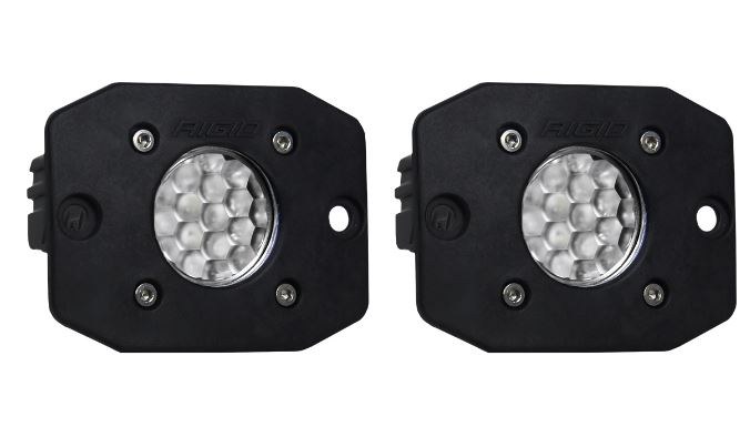 Rigid Industries Backup Light – LED, Surface Mount, Diffused Beam, Set of 2, Black, 1.4 Inch Length X 1.4 Inch Width X 2.0 Inch Height – 20641