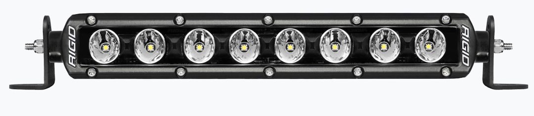 Rigid Industries Light Bar, Radiance Plus Sr-Series, LED, 10 Inch Length, 8 Clear Bulb, 43 Watt/ 2.9 Amp Draw, Broad Spot Beam – 210603