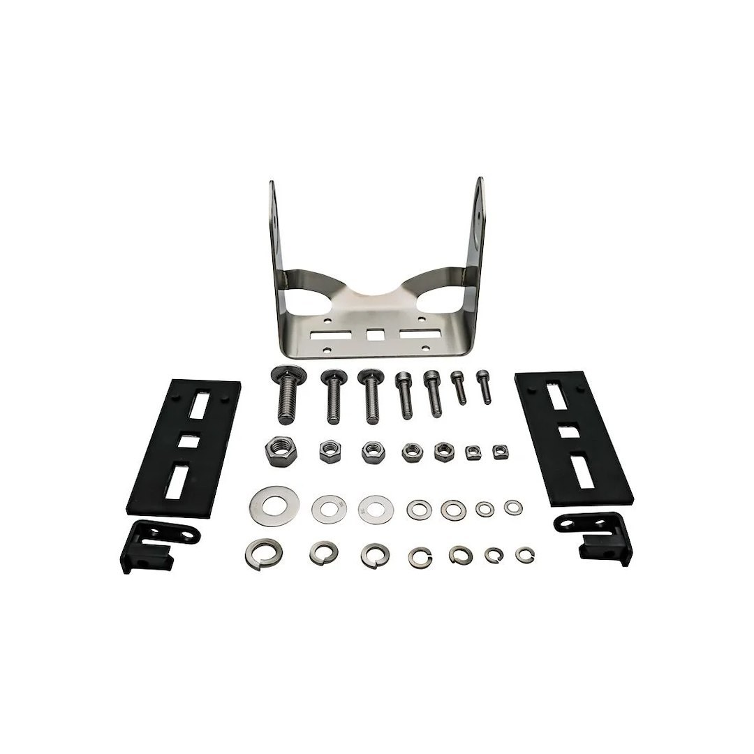 Rigid Industries Driving/ Fog Light Mounting Bracket, Q-Series, Bolt-On Mount, Powder Coated, Mounts One Light, Black, Stainless Steel, Single – 24422