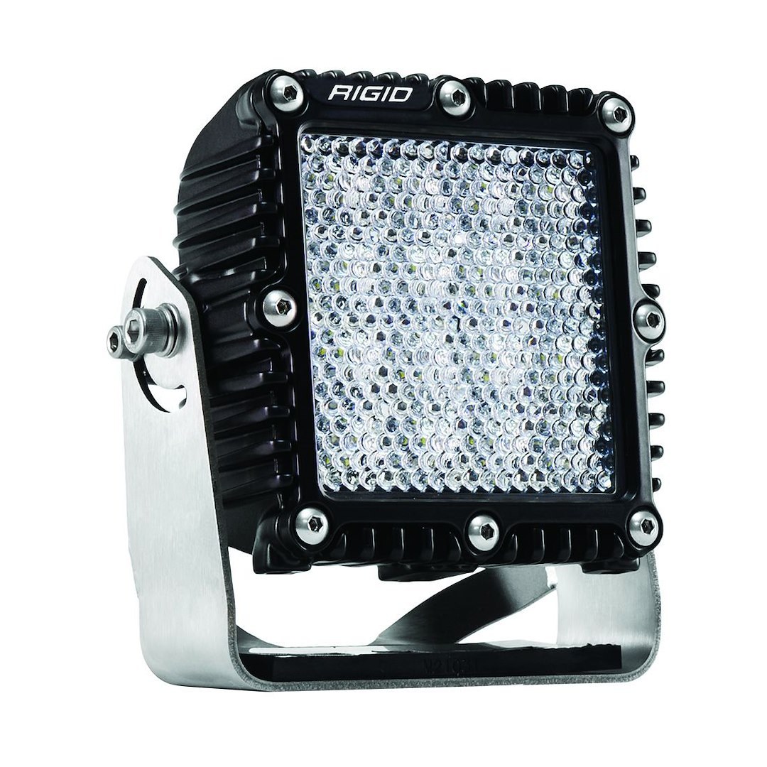 Rigid Industries Driving/ Fog Light, Q-Series, LED Bulb, Clear Bulbs, 7 Inch Square, 123 Watt Bulbs Amp Draw 8.8 Amp, Diffused Flood Beam – 244513