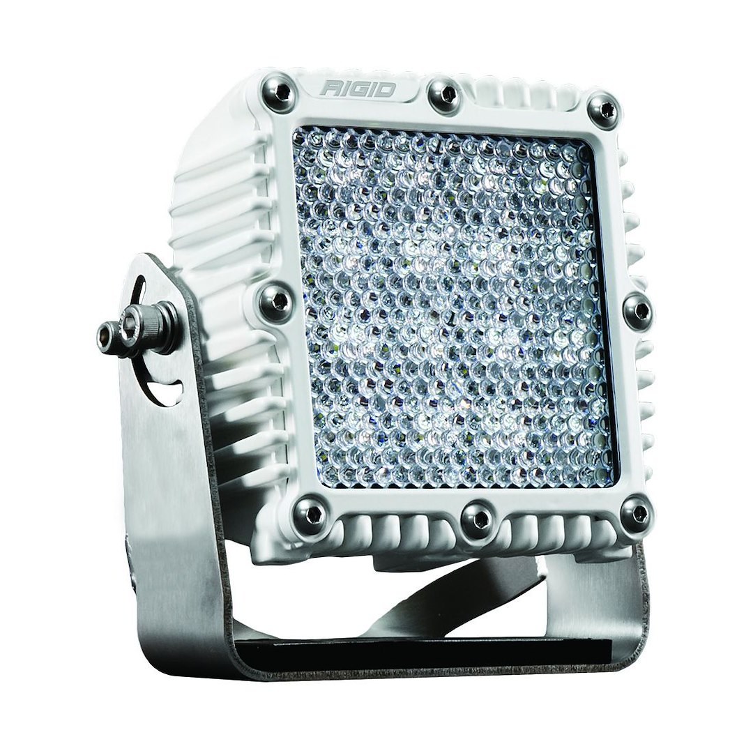 Rigid Industries Driving/ Fog Light, Q-Series, LED Bulb, Clear Beam, 7 Inch Square, 123 Watt Bulbs Amp Draw 8.8 Amp, Diffused Flood Beam – 245513