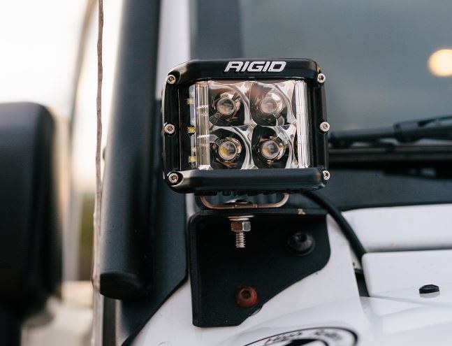 Rigid Industries Driving/ Fog Light, D-SS ™ (dually Side Shooter), LED Bulb, 10 LED Bulbs, 3 Inch Height X 3.8 Inch Width Rectangular – 261313