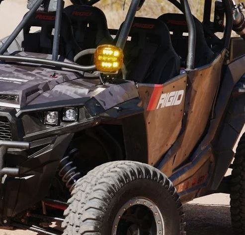 Rigid Industries Driving/ Fog Light Cover, Adapt Xp, Amber, Polycarbonate Plastic, Single – 300423